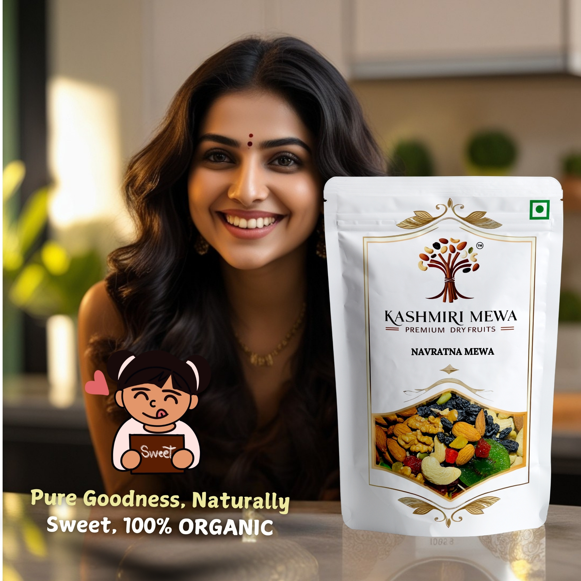 Kashmiri Mewa Mixed Dry Fruits Photoshoot with model Kashmiri Mewa Mixed Dry Fruits Photoshoot with model