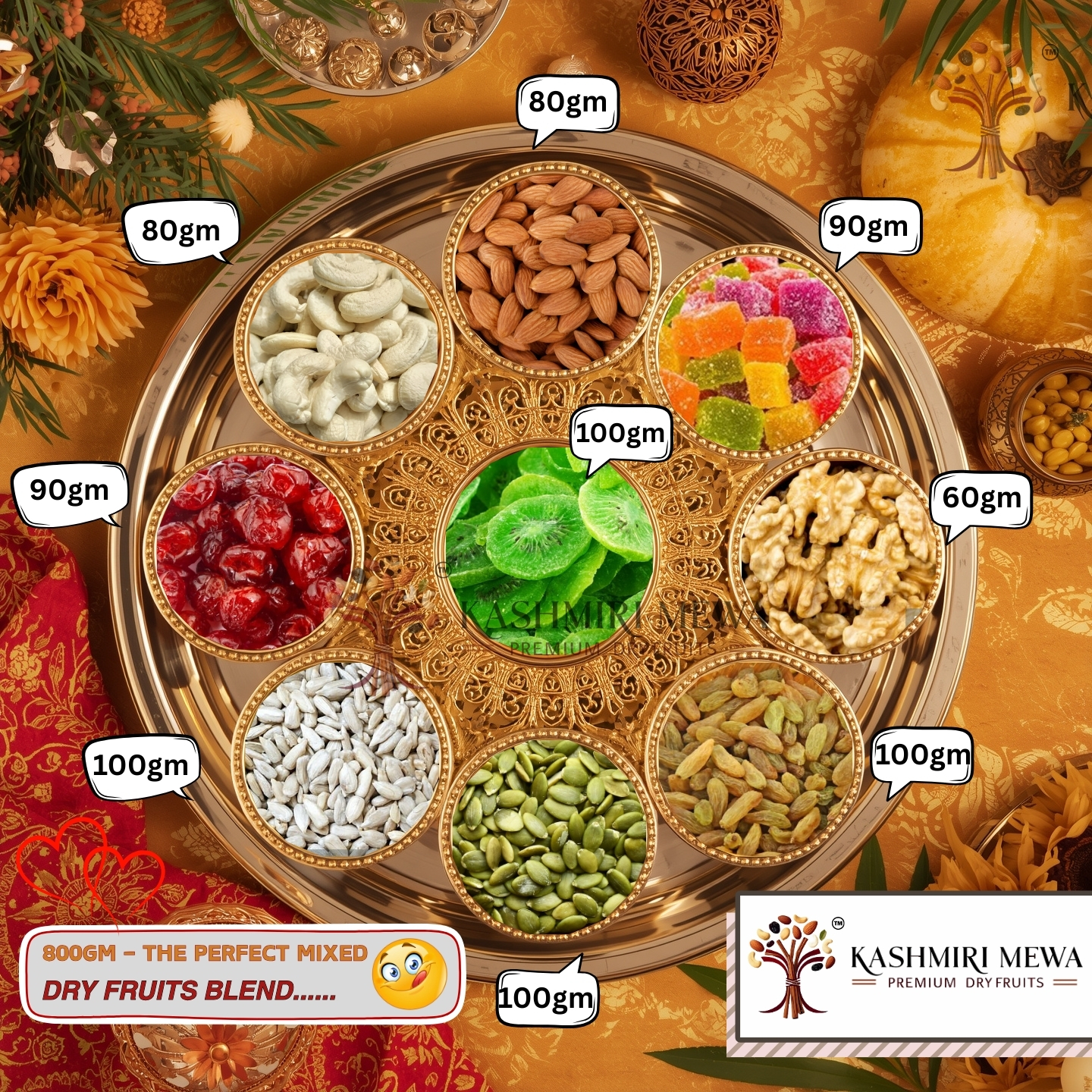 Navratana Mewa 9 in 1 Dry Fruits Mixed Gift Back all ingradiants quantity 1 Navratana Mewa 9 in 1 Dry Fruits Mixed Gift Back all ingradiants quantity 1