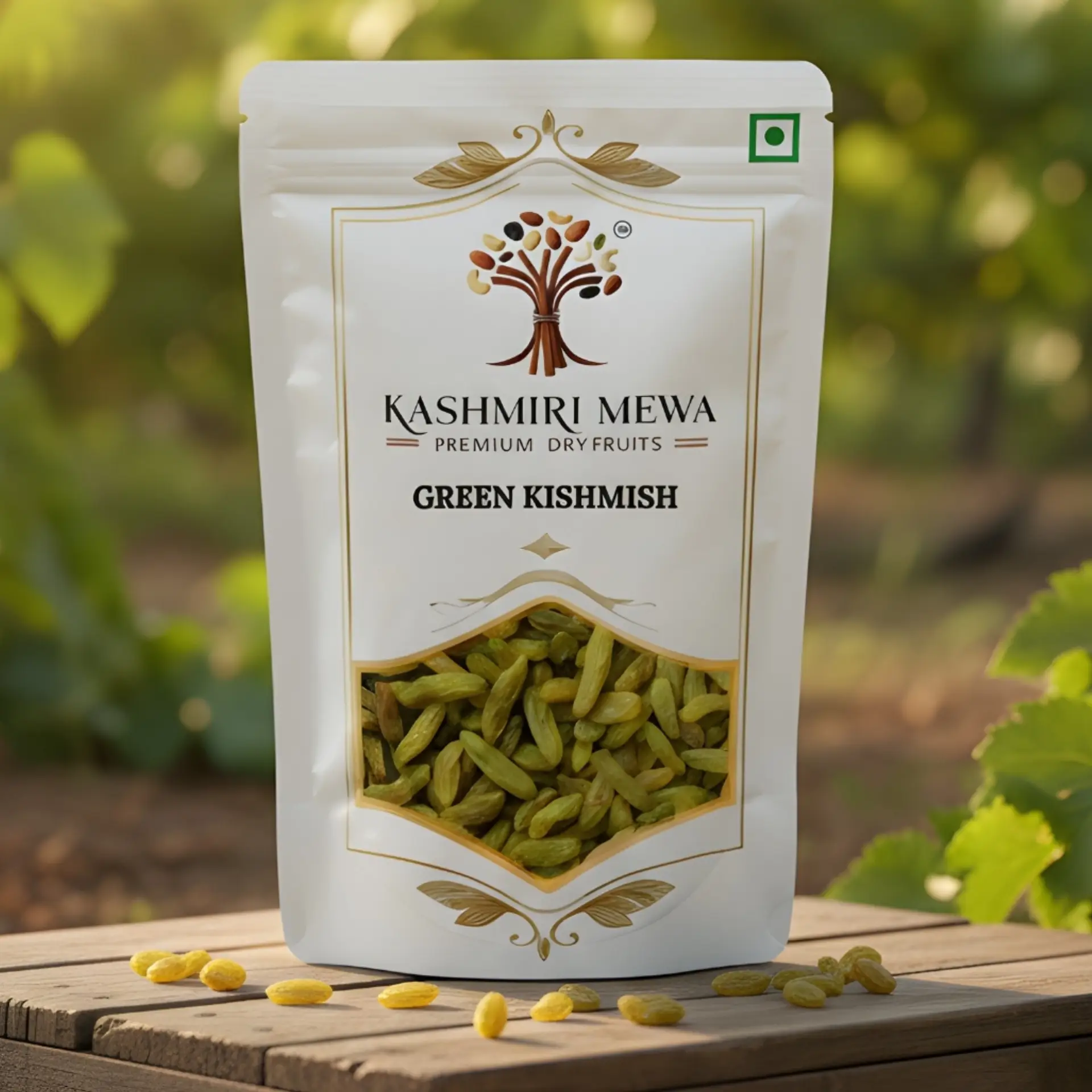 Green Kishmish Front Pouch Image Kashmiri Mewa Green Kishmish Front Pouch Image Kashmiri Mewa